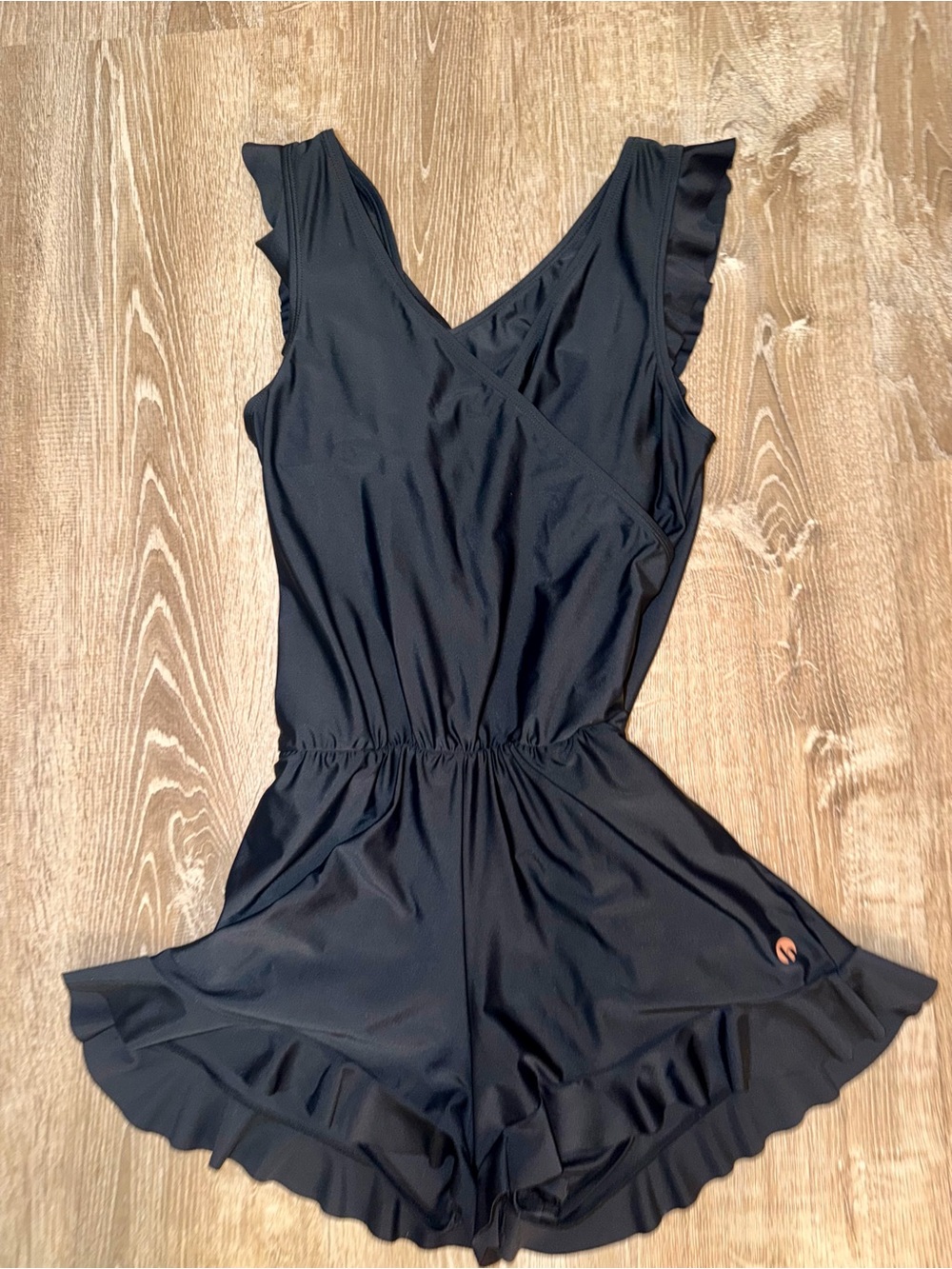 Honey Mark Ginger Swim Romper in black